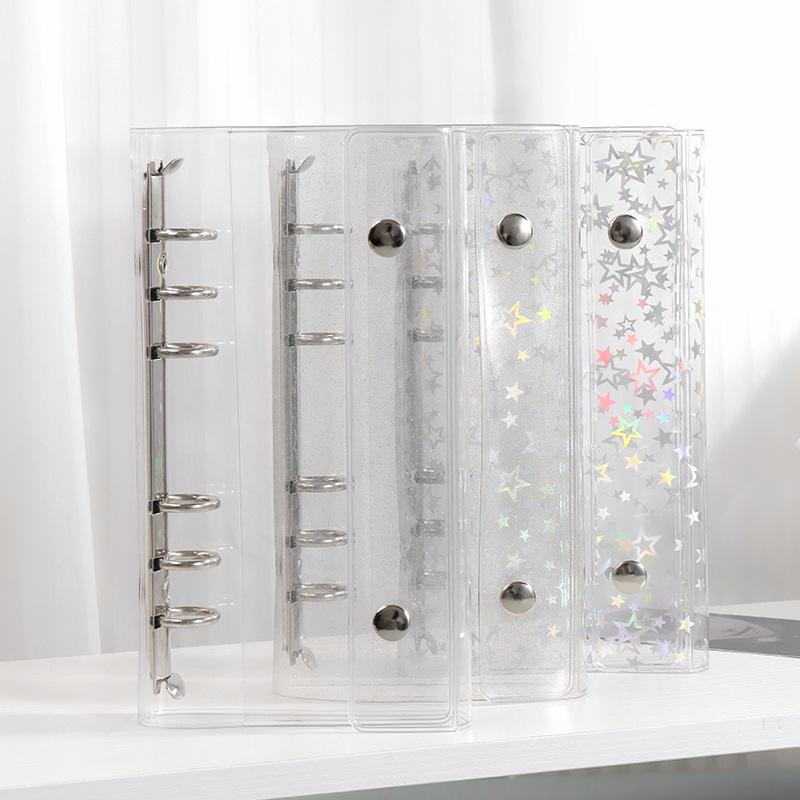 Laser-Ticket Polaroid Photo Album: A6 Six-Hole Loose-Leaf Transparent Cover for Small Cards