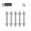5Pcs Implant Grade F136 Titanium Gothic Spike Labret Tragus Helix Bar Lip Bar Rings Stud Cartilage Ear Piercings Body Jewelry