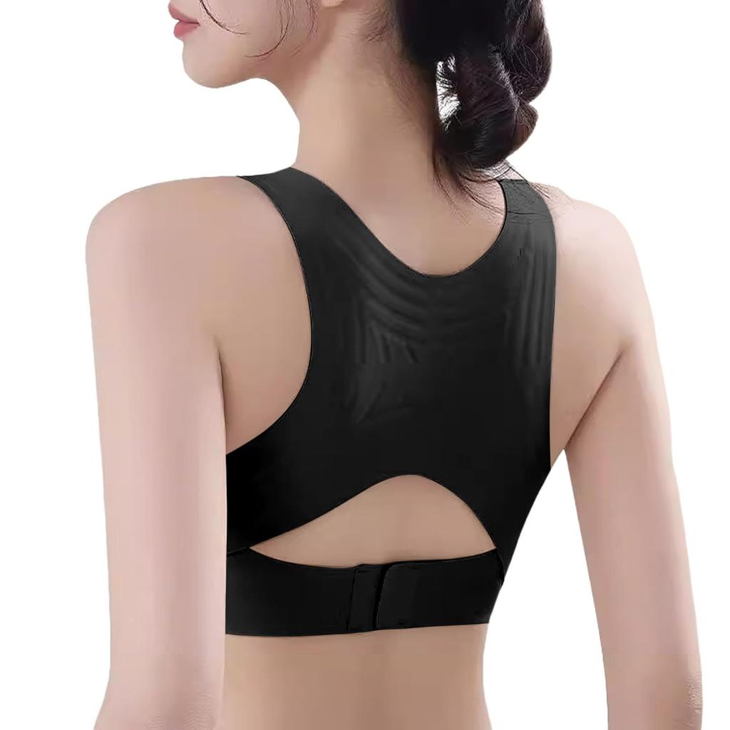 Adjustable Seamless Wireless Bra with Soft Underwire Support Posture Correction Sports Bra Shaping Back Support Comfort Fit