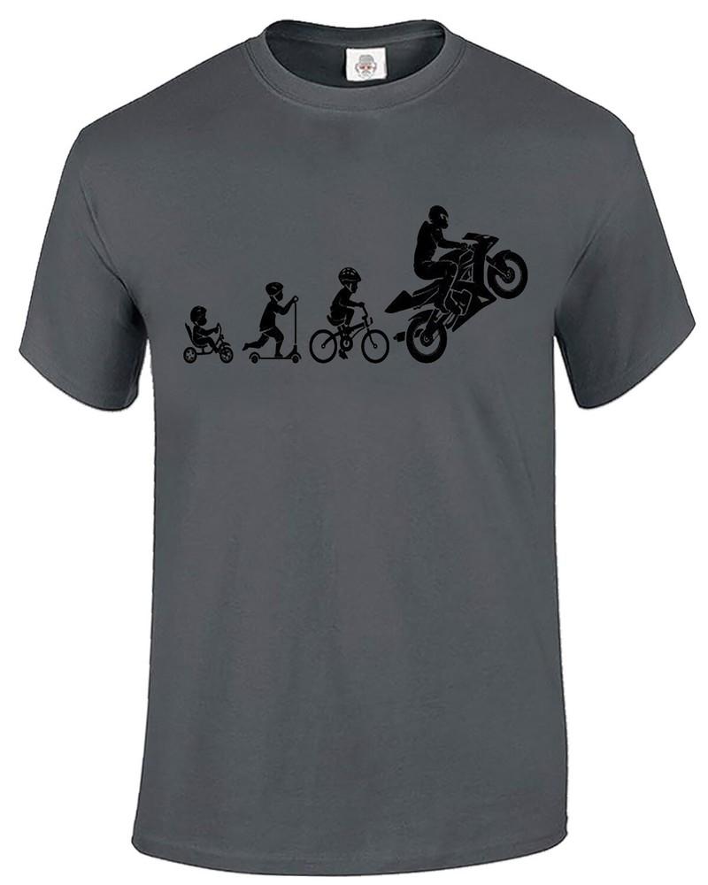 Motorbike Evolution Unisexs TShirt Funny Super bike Motorcycle Sports Biker Tattoo 2XL