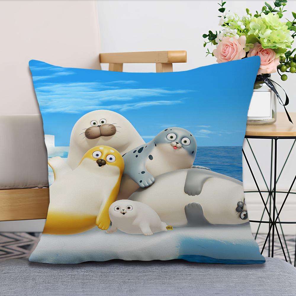 Kissenbezug weich Bequemer Kissenbezug S-Sealook für Sofa lustig Wohn- Cartoon-Zimmer Heim-Büro-Dekor Schutzhüllen