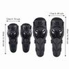 4pcs Black Motorcycle Knee Pad PE Shell Protective Armor Set Motocross Knee Elbow Guards  Cycling