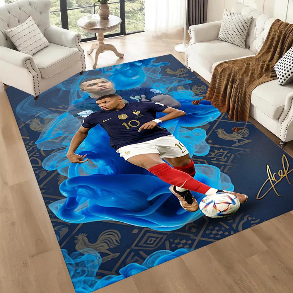 Mbappe 289 Floor Mat Perfect for Outdoor Playrooms Study room Foyer Anti-slip Rug Anime Office Decor Spiritual Gift