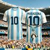 Round Neck T-Shirt Maradona Commemorative Edition 3d Printing Quick-Drying Breathable And Comfortable