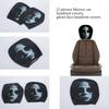 Vehicle Headrest Cover Set with Dark Print Halloween Theme, 2 Piece Polyester Pull-On Headrest Sleeve for Spooky Seat Styling Use