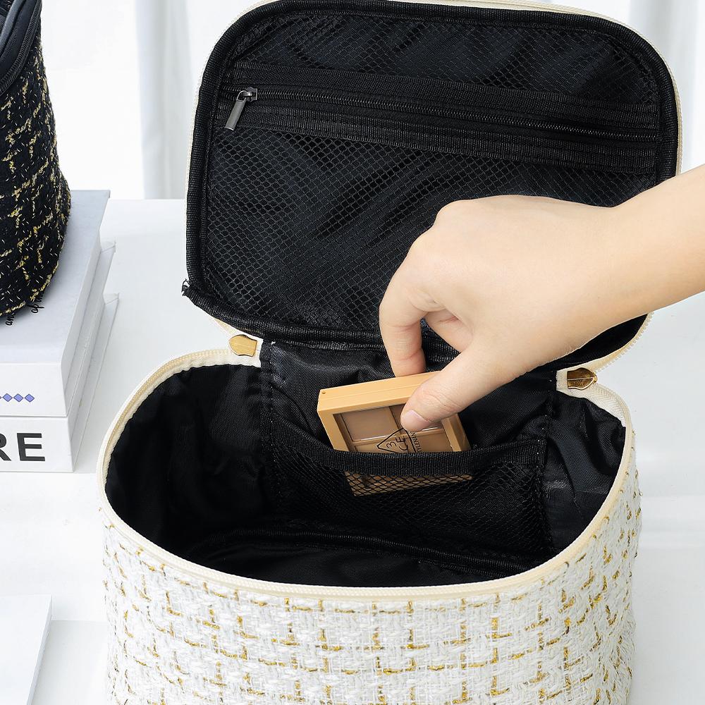 Comet Classic Tweed Large Capacity Cosmetic Pouch
