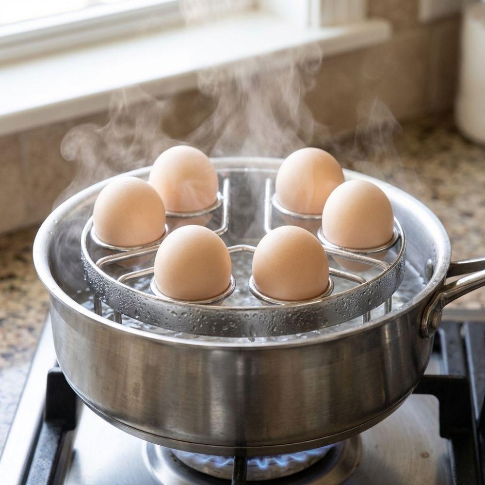 Heat Resistant Stainless Steel Steamer Rack Thickened Egg Steaming Tray Pot Steaming Stand  Kitchen