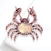 Animal Crab Brooch Pin Metal Rhinestone Crystal Badge Cardigan Sweater Lapel Pins Luxulry Jewelry For Women Accessories
