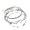 New Women's Love Open Bracelet, Creative Design, Simple Lucky 8-character Bracelet Three-piece Set