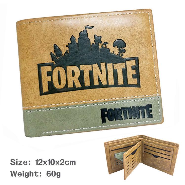 Fortnite Game Embossed Leather Wallet Short PU Leather Student Wallet Gaming Gift 1pcs