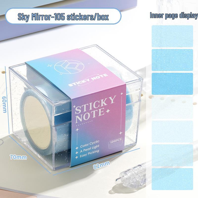 Pearlescent Cartoon Sticky Note Labels - Cute, Fresh, Creative Markers