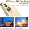 For iPhone 12 Pro Max (6.7 Inch) Camera Lens Protector, Glitter HD Tempered Glass Aluminum Alloy Lens Screen Stiker Cover Film - Gold