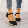 Close Toed Sandals Women Summer Slope Heel Sandals Women Versatile Fashion Breathable Strap Travel Sandalias Bonitas Para Mujer