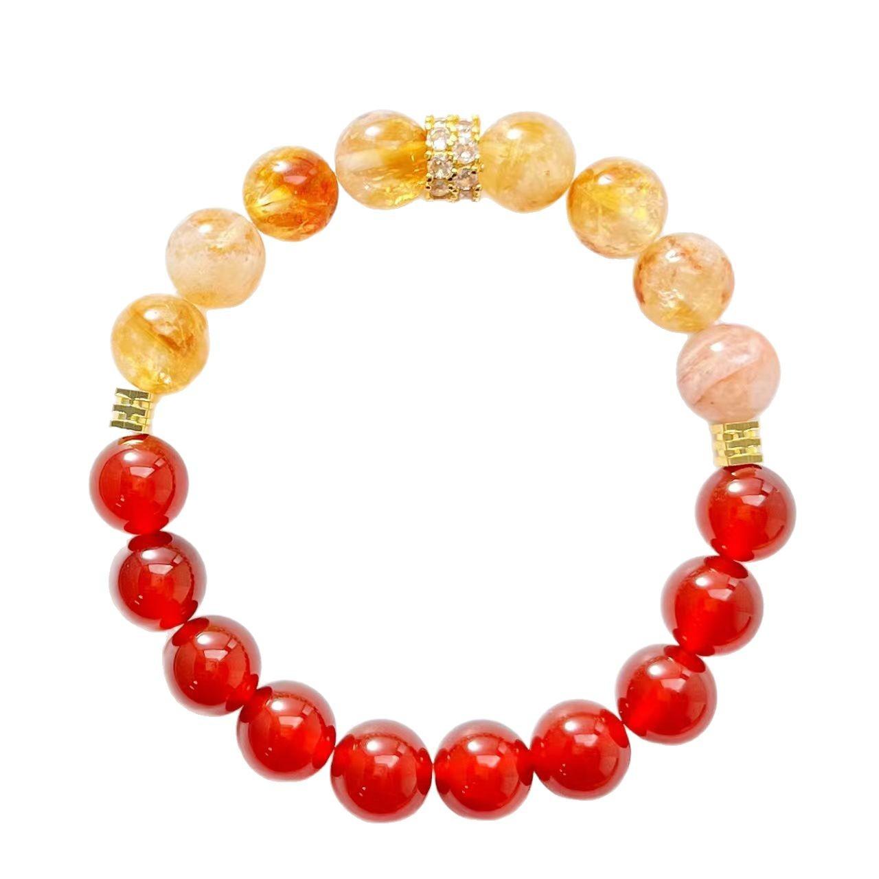 

Vintage Natural Honey Milk Cover Citrine Chalcedony Design Bracelet Bracelet