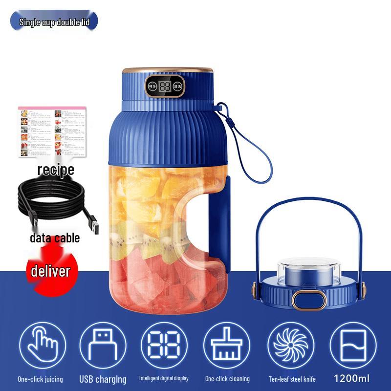 ZISIZ Smart Digital Portable Blender Bottle