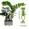 Green Frog Plant Stands, Cute And Stable PP Plant Supports, Suitable for Small Potted Plants And Budding Plants, Perfect Indoor Garden Decorations