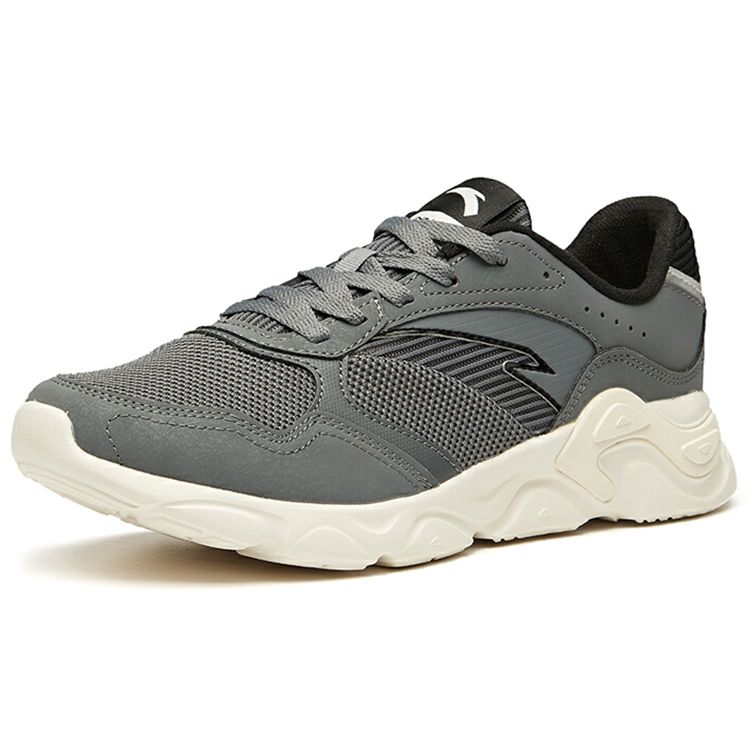 Anta Fashion Breathable Low-Top Running Shoes Men sneakers Dark-Gray 112015570-6