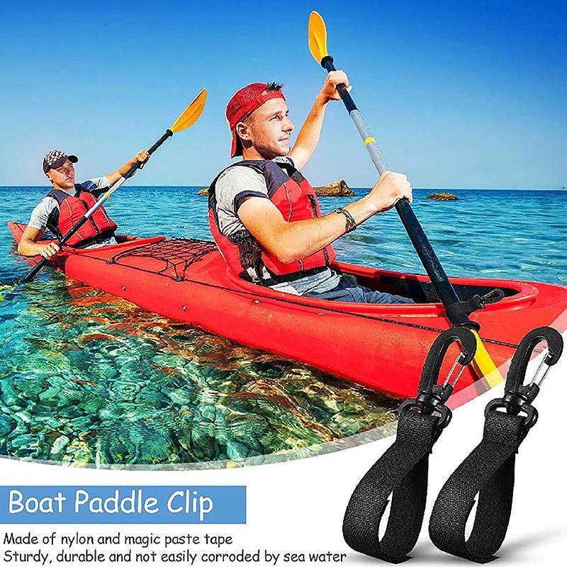 New-2Pcs Double Pack Kayak Paddle Magic Buckle Strap Clip For Sup Paddle Board Inflatable Paddle Rowing Surf Boat Buckle