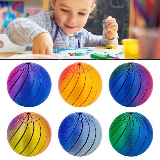 3D Printed Fidget Ball Toy Sensory Spinner Gear Sphere Fidget Toy with Liquid Flow Effect Twistable Desk Toy for Office Home Anxiety Stress Relief