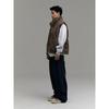 Sand Sound (Unisex) Fleece Oversized Vest Brown