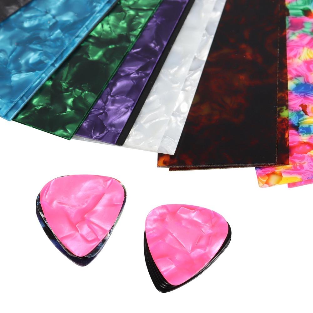25Pcs Random Color Guitar Pick Punch Celluloid Guitar Parts Accessories  Stringed Instrument