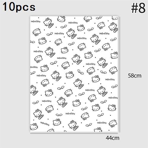 Hello Kitty Wrapping Paper Flower Bouquet Packaging Paper Strap Ribbon Flower Decoration Strap Gift Packaging Paper Accessories