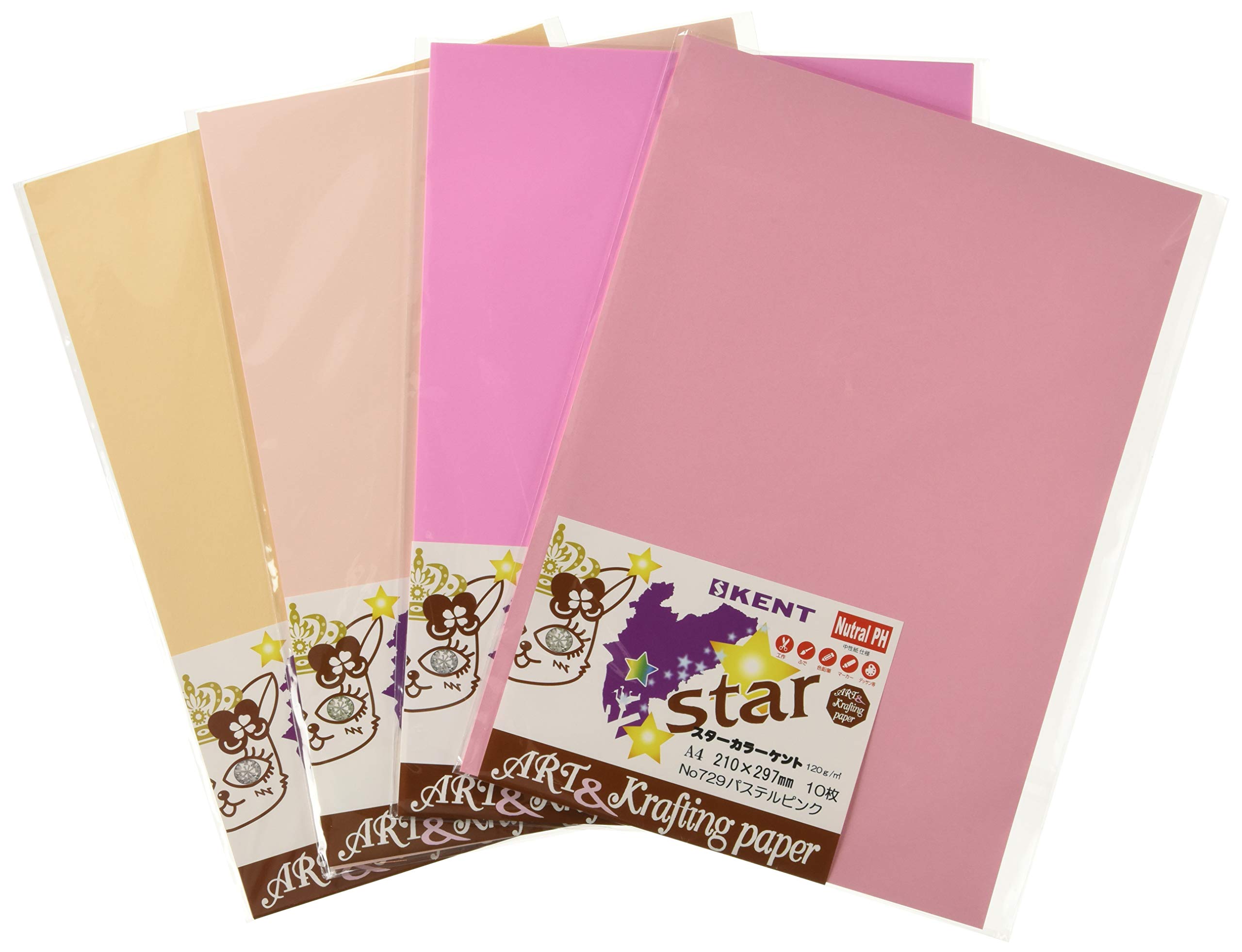 

Eskent Paper Star Color A4 Pink 4 Colors Set of 10 each 5030001