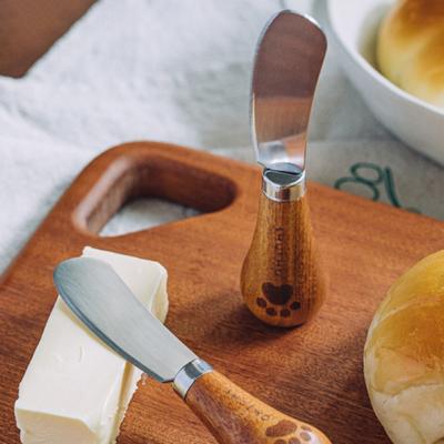 Buttermesser, tragbar, stehend, scharf, bequemer Griff, Esszimmer-Käsespatel mit Holzgriff für die Bäckerei