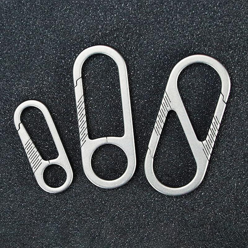 

Пряжка из титанового сплава для ключей, инструмент для отдыха на природе, двусторонние пряжки, крючки для кемпинга