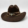 Bull Skull Fedora Hat Dress Up Jazz Top Hat Classic Western Cowboy Hat  Disco Party