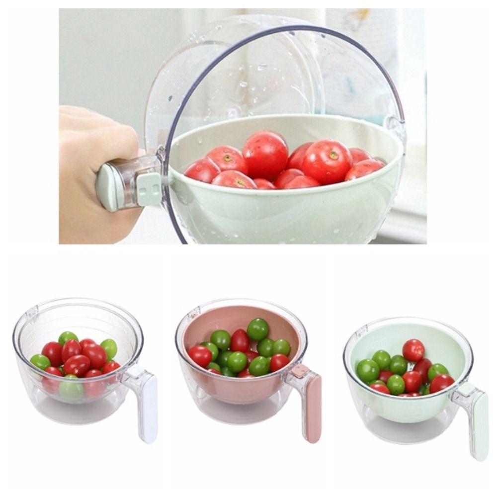 Multifunctional Rice Washing Basket Double Layer Food Cleaning Box Draining Basket  Kitchen