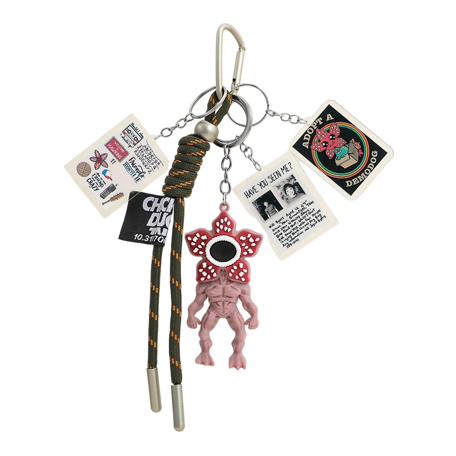 Bag Pendant Creative Couple Man Eating Flower Keychain One Size