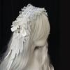 Lace Bowknot Hairband with Angel Wing Anime Theme Event Lace Ruffle Trim Headband For Roleplay Parties And Costume