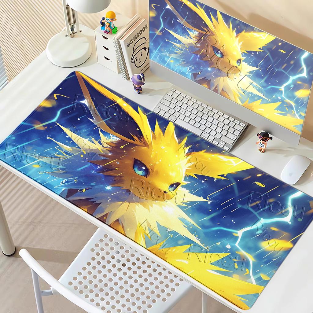 New Kawaii Eevees Aesthetics Mouse Pad Pokemons Computer Desk Accessories Office Gaming Keyboard Desk Mat Nonslip Mat Anime Rugs