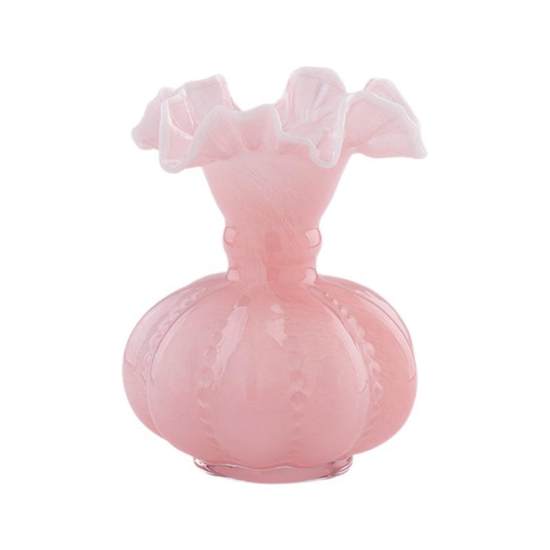 Luxuriöse Glasvase Französischer Vintage Fenton Stil für Wohnzimmer Tischplatte Blumendekor