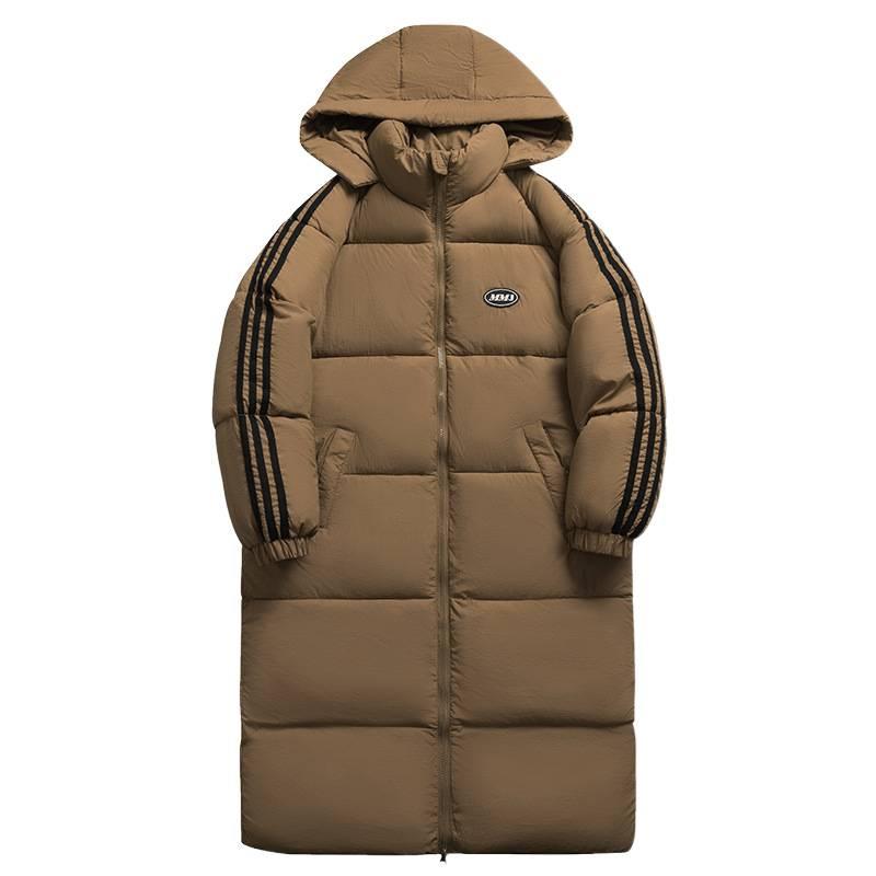 Pánský a dámský dlouhý kabát s kapucí podzim zima volný čas