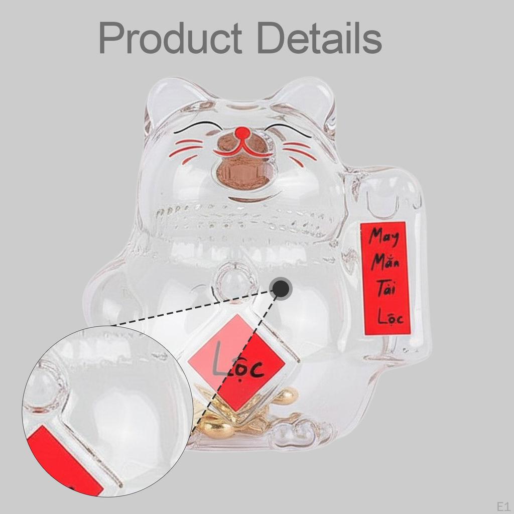 Cat Money Box, Cute, Transparent, Empty, Versatile, Creative, Decoration, Gift for Girls, Desk