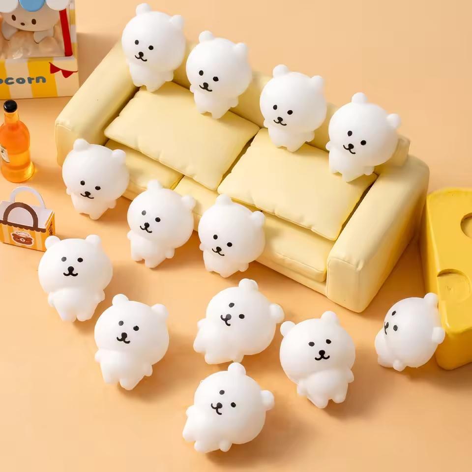 6pcs Self deprecating Bear Pinch Fun Bear Pinch Cute Expression Stress Relieving Toy Little Nose Ga Cute Prize