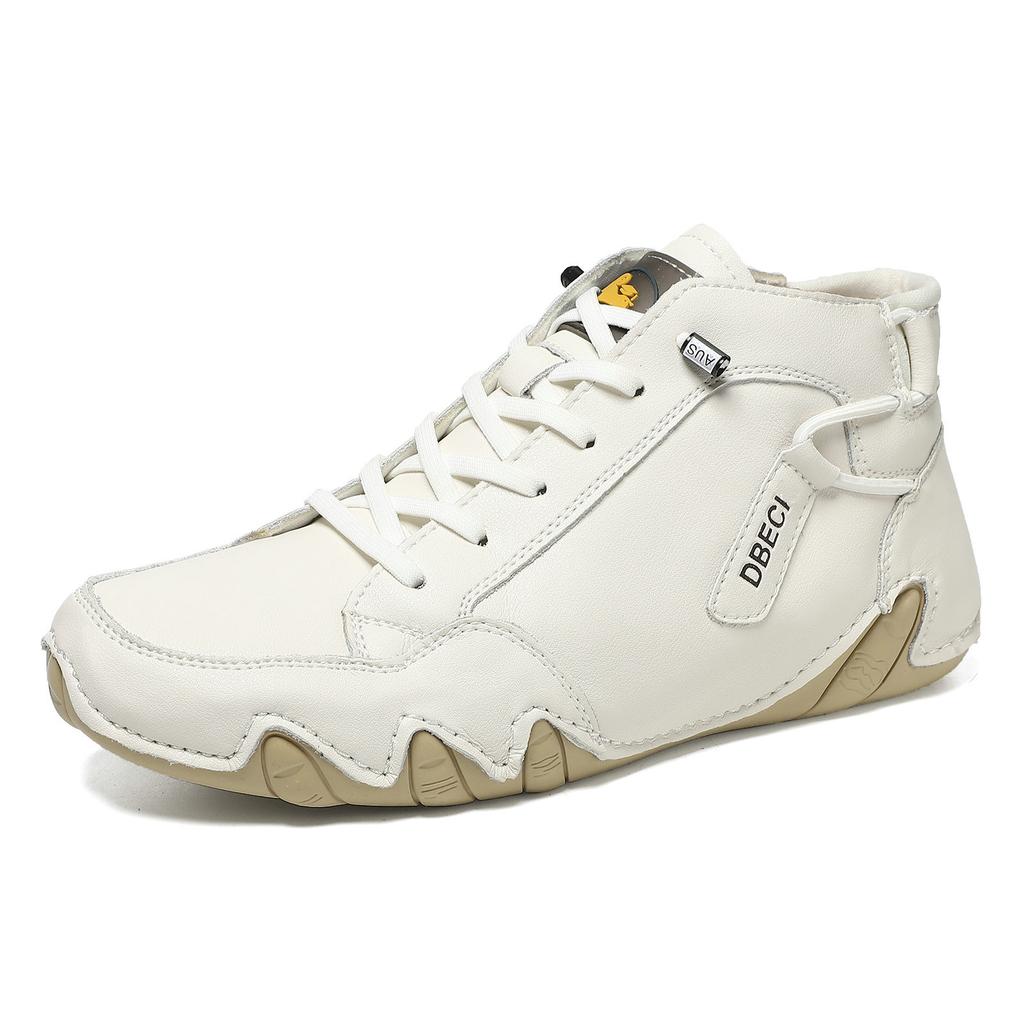 Popular Spring and Autumn Men's Casual Shoes Short Boots Outdoor Casual Men's Boots Trend Top Leather Large Size Men's Shoes
