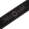 Cow Suede Guitar Strap Flower Pattern Embroidery with Anti Friction Design for Electric Bass