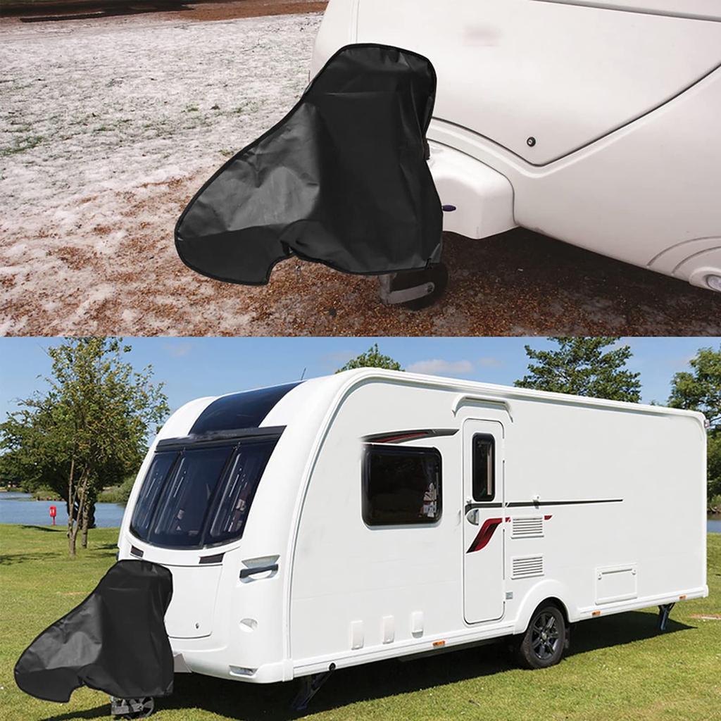 Caravan Hitch Cover - Universal Breathable Trailer Hitch Cover For Caravan, Tongue Cover, PVC Trailer Tow Ball Coupling Lock Cover