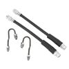 Hinterradbremsschlauch und Clips-Set 1K0611764L Metall-Gummi-Bremsleitung Bremsleitungen für MK5 MK6
