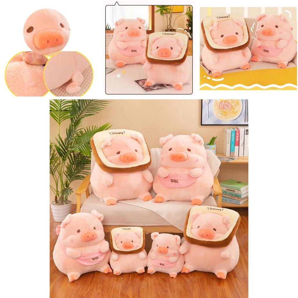 Adorable Lulu Pig Plush Toy Wholesale New Bread Toast Pig Stuffed Animal Doll Birthday Gift Pillow