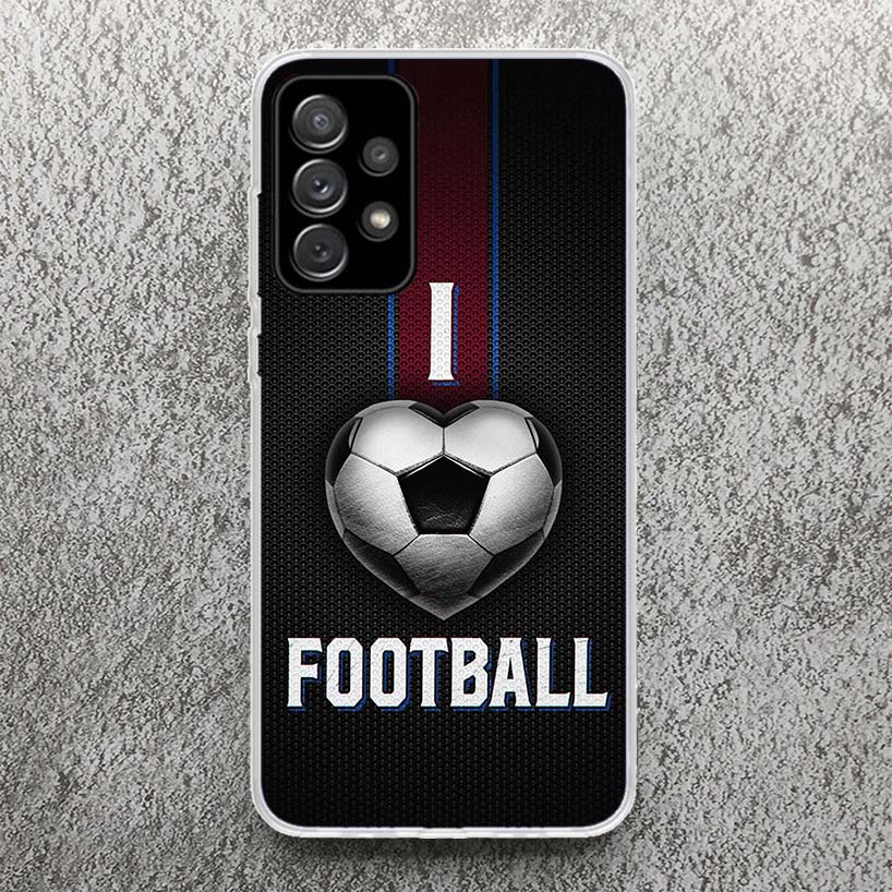 Football Soccer Ball Design Print Soft Case for Samsung A51 A50 A21S A70 A71 Phone Shell A31 A41 A10 A20E A30 A40 A6 A7 A8 A9 Pa