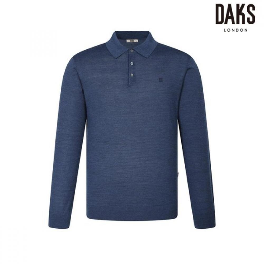 DakS Men S viScoSe Blend Plain Collar Knit dmp1Swtl102n1 navy/95