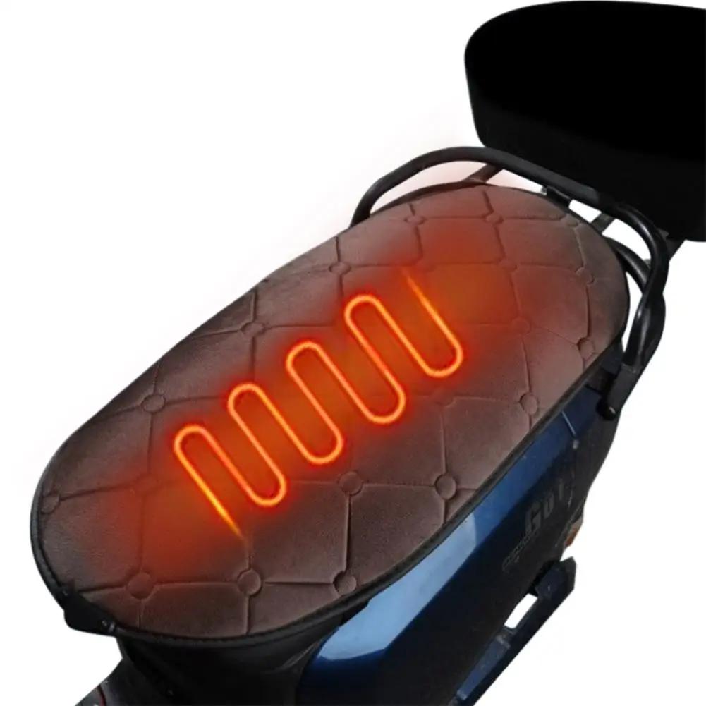 Motorcycle Seat Cushion Heating Adjustable Comfort for ATV Long Ride Cold Weather Wear Resistant Cover Temperature Control D0V3