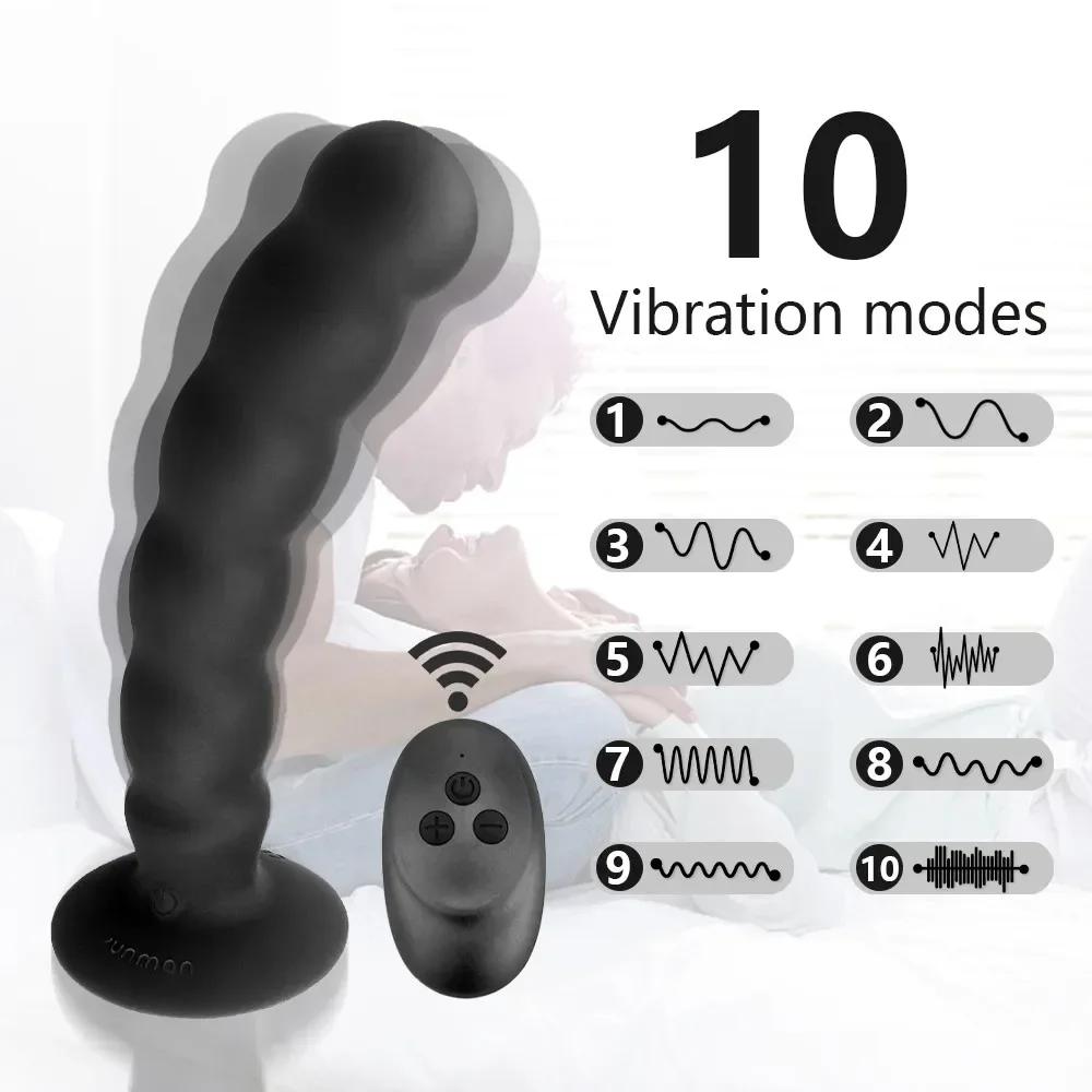 Vibrator Wireless Masaj Prostata Stimulator Vibrator Jucării Sexuale Bărbați Dop Anal Ventuză Lagu Lagu Femei Magazin de Sex pentru Adulți