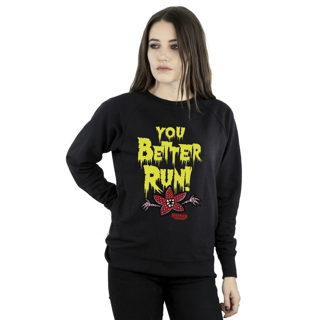 Netflix Womens/Ladies Stranger Things You Better Run Sweatshirt