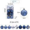 8PCS/Box Electroplated Painted Ball Christmas Tree Ornament Christmas Decorations