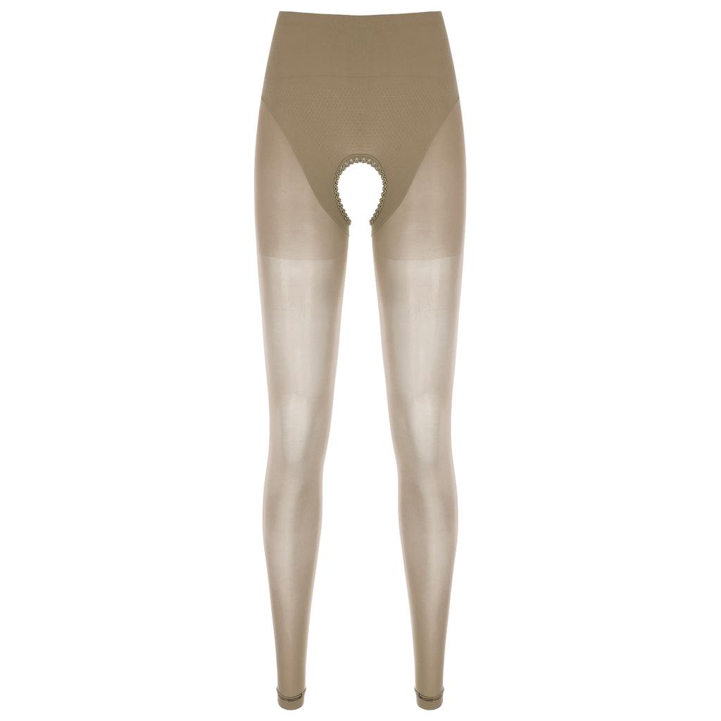 Ladies See Through High Waist Skinny Pants Open Crotch or Regular Stockings Honeymoon Gift